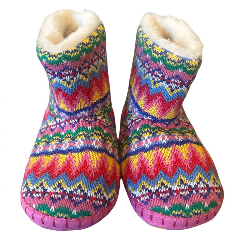 Mini Boden Fair Isle Slipper Boots, size US 13, EUC